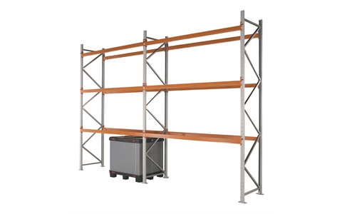 Apex Pallet Racking Starter & Extension Bays - 4 Beam levels per bay - 20 pallet spaces - H6000mm x D1100mm x W2300mm - Bay capacity of 8000kg with 2000kg UDL per pair (beams)