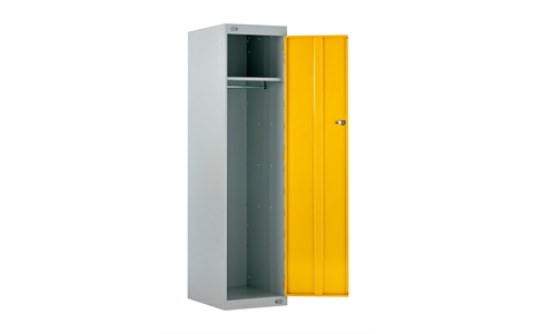 Police Locker - 1800h x 450w x 600d mm - CAM Lock - Door Colour Yellow