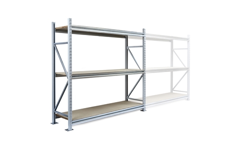 Apex Longspan 200 Series Starter Bay - H2400mm x W1200mm x D900mm - 200kg Shelf Load UDL - with 3 Shelves